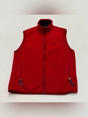 Vintage Made in USA Patagonia Synchilla Fleece Sleeveless Red Vest Men's Medium